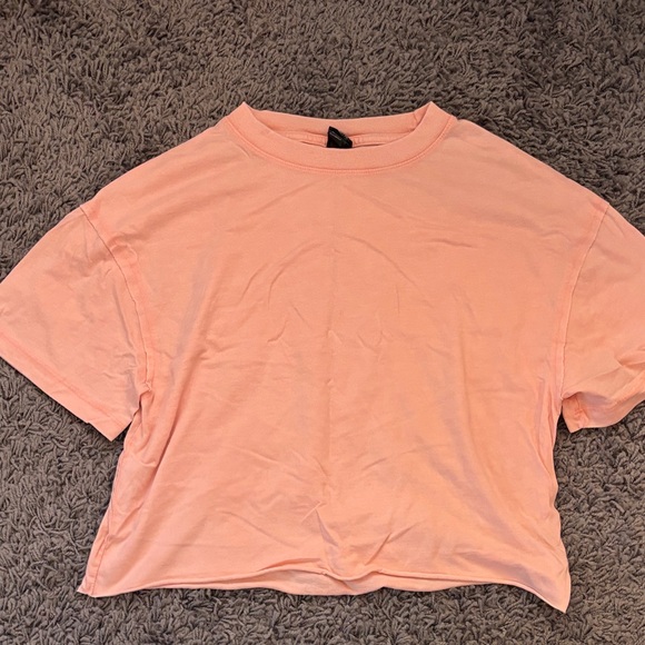 wild fable Tops - Wild Fable Classic Crewneck Crop Tee - Peach